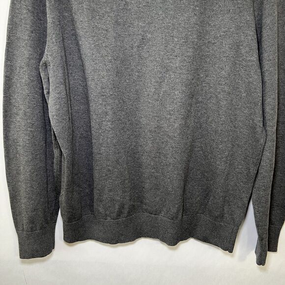 Nautica V Neck Sweater Mens Size XL Gray Long Sleeve Embroidered Logo Knit NWT - Picture 10 of 10